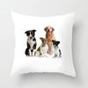 Чехлы для подушек с изображением собак и кошек, декоративные чехлы для подушек, украшения для гостиной, полиэстеровая подушка для дивана, теплая семейная наволочка 45x45 см