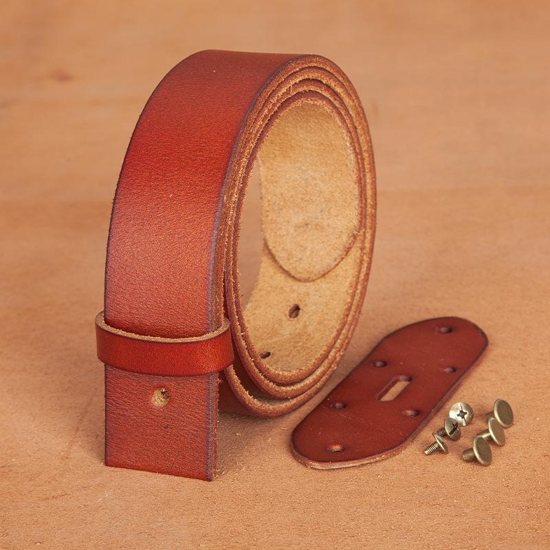 Мужской ремень из коровьей кожи первого слоя, вымытый, в стиле ретро, с игольной пряжкой, из натуральной кожи, повседневный, универсальный, мужской ремень без пряжки