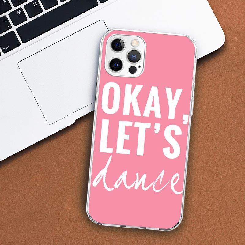 Чехол для телефона I Love Dance для Apple iPhone 11 12 13 15 14 Pro 7 XR X XS Max 8 Plus + Mini SE с индивидуальным принтом, мягкий чехол