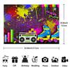 1pc Dreamy Drift, vibrant retro 80s graffiti background, color photography background