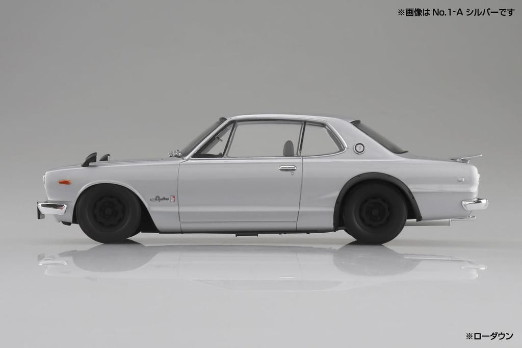 Aoshima Bunka Kyozai Rakupura Серия Snap Car KPGC10 Skyline HT 1970 Красный Пластиковый Модельный Набор ООО. 1/24 2000GT-R Предварительно окрашенный 01-RE