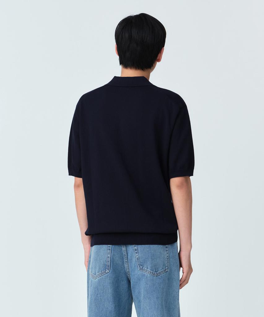 MUSINSA STANDARD Washable Supima Cotton Knitted Polo Shirt [Navy]