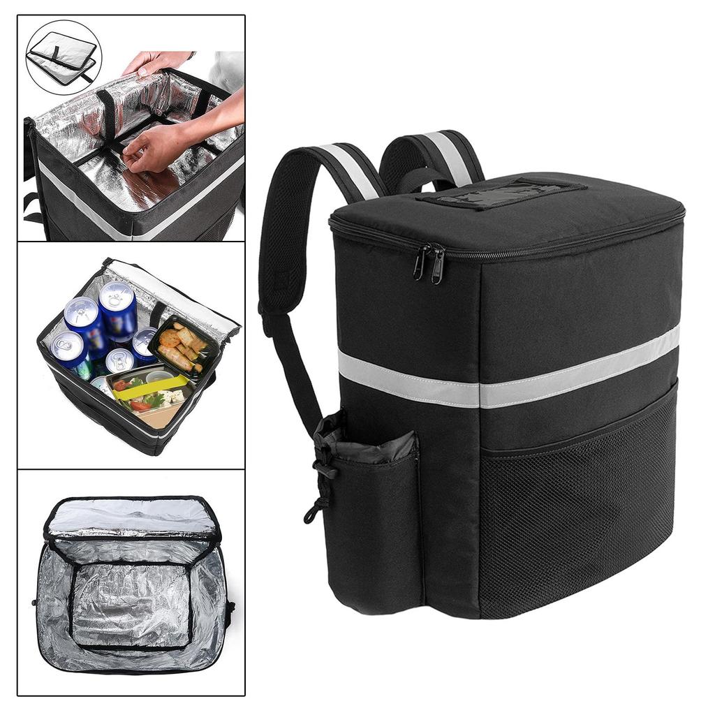 Large Insulated Cooling Bag Catering Waterproof with Smooth Zipper Backpack Delivery for BBQ