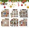 Christmas Cross Stitch Kit Kit, Winter Holiday DIY Embroidery Xmas Handcraft Kits Tree Craft for Adults, Home Decor Handmade Decorations
