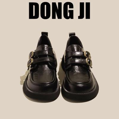 Маленькие кожаные туфли в британском стиле для женщин, весна-лето 2025, новые туфли на низком каблуке, повседневные туфли Мэри Джейн на платформе с мягкой подошвой