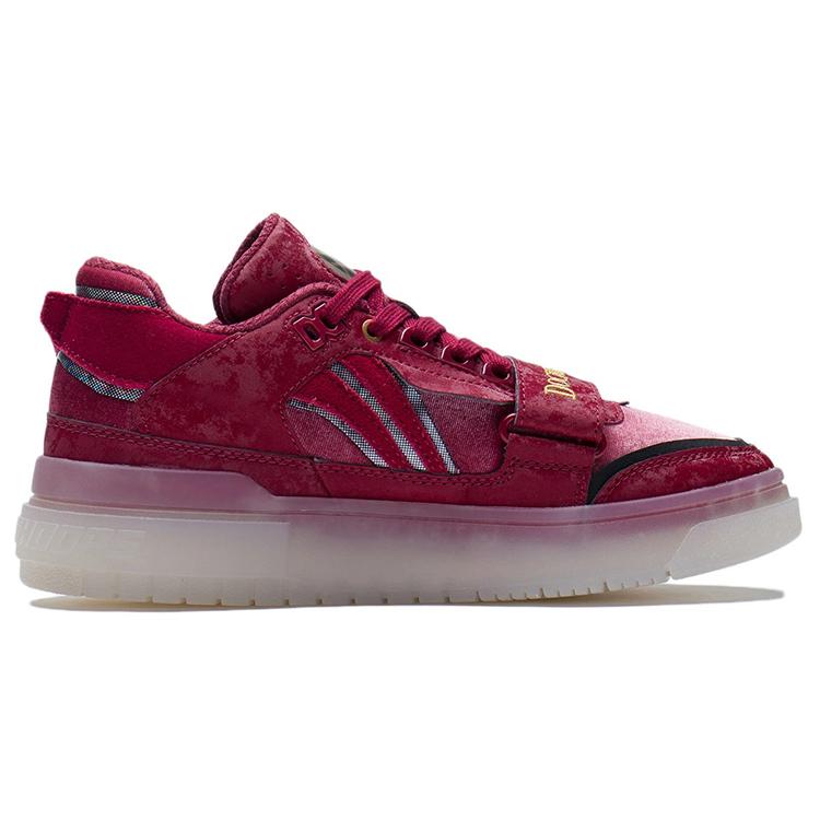 Li Ning Новичок Нескользящая Амортизация Нескользящая Амортизация Низкие Винтажные Баскетбольные Кроссовки Женские Велосипедные Красные ABCS050-10