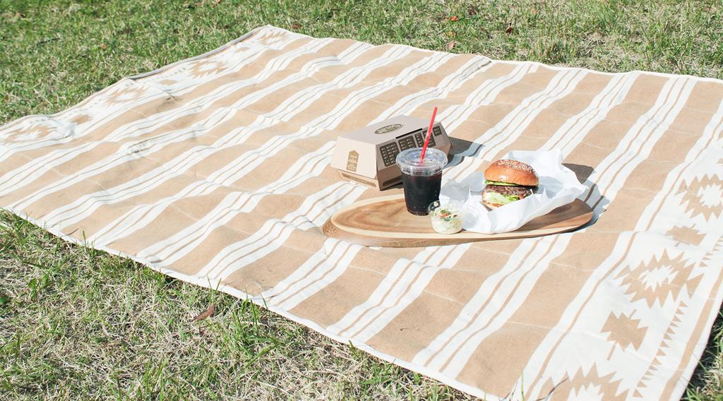 Keystone Хлопковое пикниковое покрывало с каймой Хаки Ш180 x 135см SE053448
