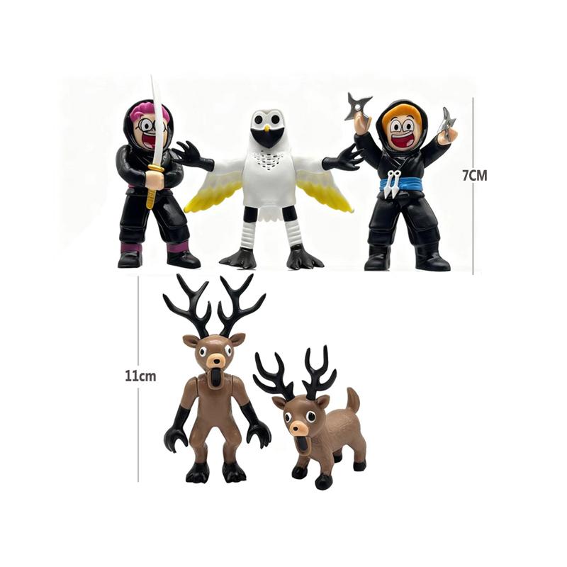 5-15 шт./набор  99 Ночей в Лесу Фигурка Олень Сова Коза Фигурка Настольная Модель Украшения Игрушки Фанаты Рождественские Подарки