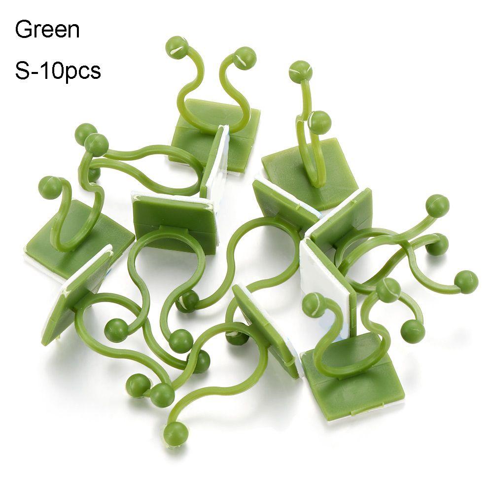 10PCS Invisible Greenhouse Bracket Plants Holder Wall Sticky Hook Wall Vines Plant Clip Rattan Clamp
