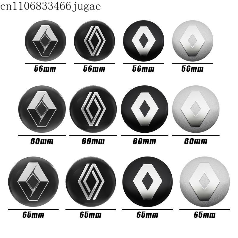 2026 Hot For Renault Interior Stickers 4Pcs 56/60/65mm Car Wheel Stickers Center Hub Cap Car Emblem Badge Decal For Renault Mega Y555