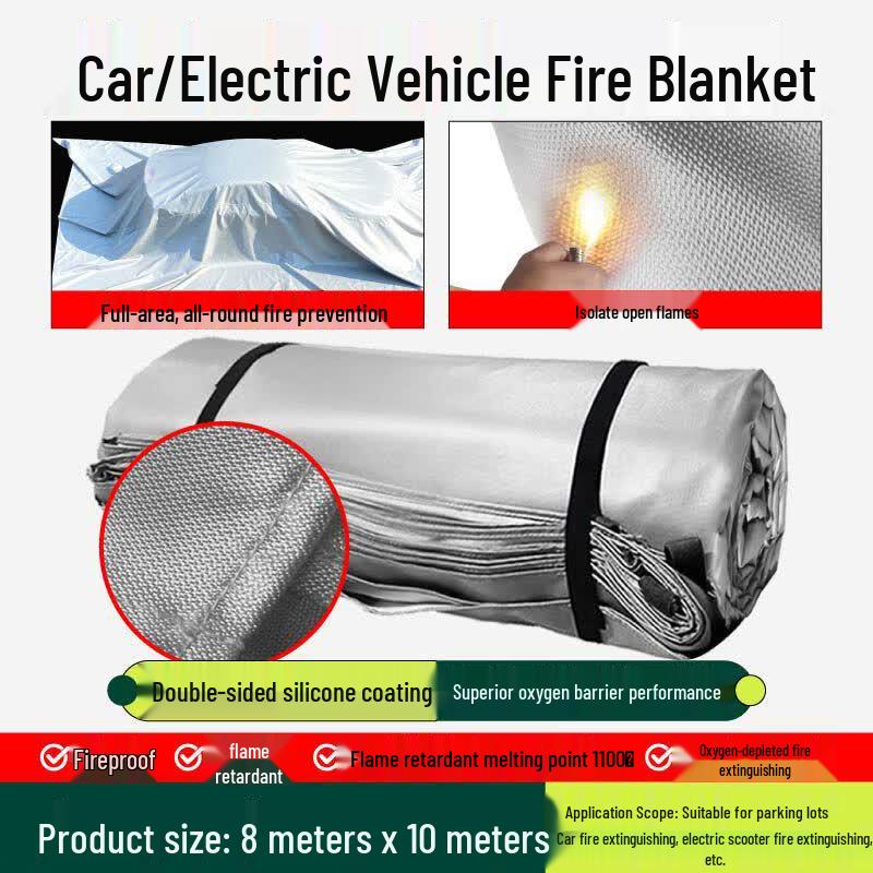 Double-Sided Silicone Vehicle Fire Blanket