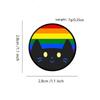 Cute Rainbow Cat Brooch Breastpin Colorful Stripe Badge Exquisite Kitty Enamel Pin  Gift