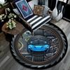 Automotive Round Area Rug Under Office Chairs Bedroom Living Room Home Decor