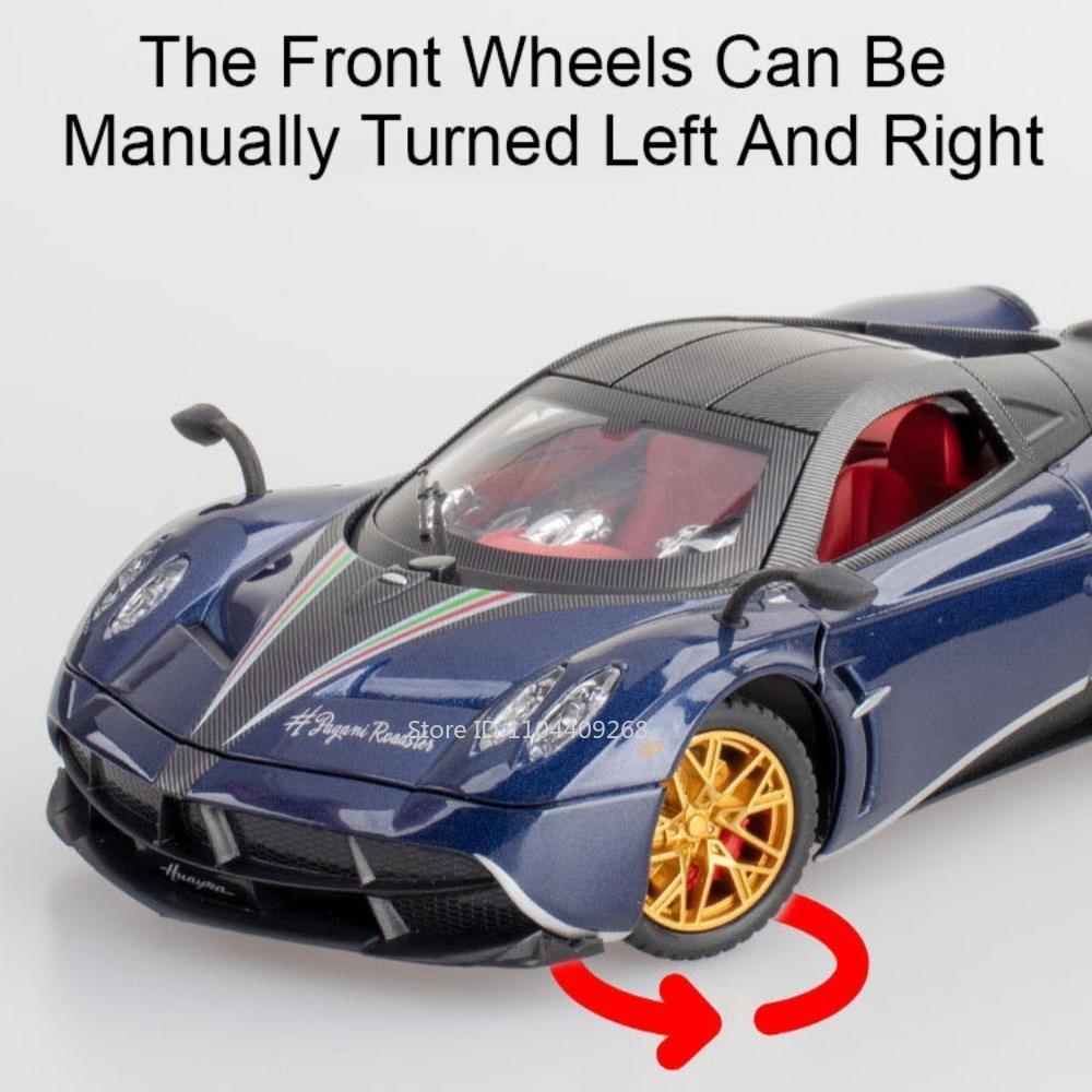 1:24 GTR IE EVO 720S Huayra Veneno Sian LP770 Car Model Toy Metal Diecast Music Light Doors Opened Simulation Vehicles for Boys