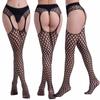 Sexy Lingerie Lace Transparent Sling Net Stockings Black Sexy Free Off Waist Fishnet Stockings Non Slip Garter