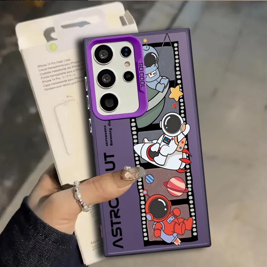 Case for Samsung Galaxy S25 S25Edge S22 S21 S20 Plus S23 Ultra S24 FE S23 Note 20 Ultra Phone Cover Anime Astronaut