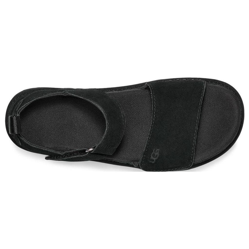 UGG Goldenstar Коровья Разделенная Кожа Стильная Сандалия Женская Черная 1136783-BLK