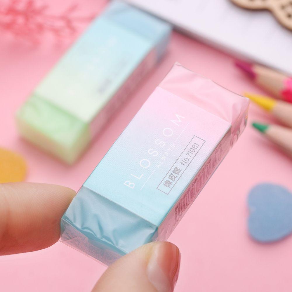 Stationery Durable Professional Soft Rubber Erasers Cube Pencil Eraser Jelly Colored