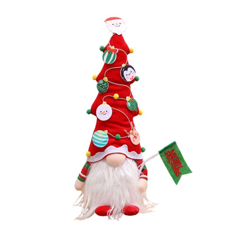 Incredibly Soft Christmas Gnomes With Led Lights Plush Dolls Xmas Ornament