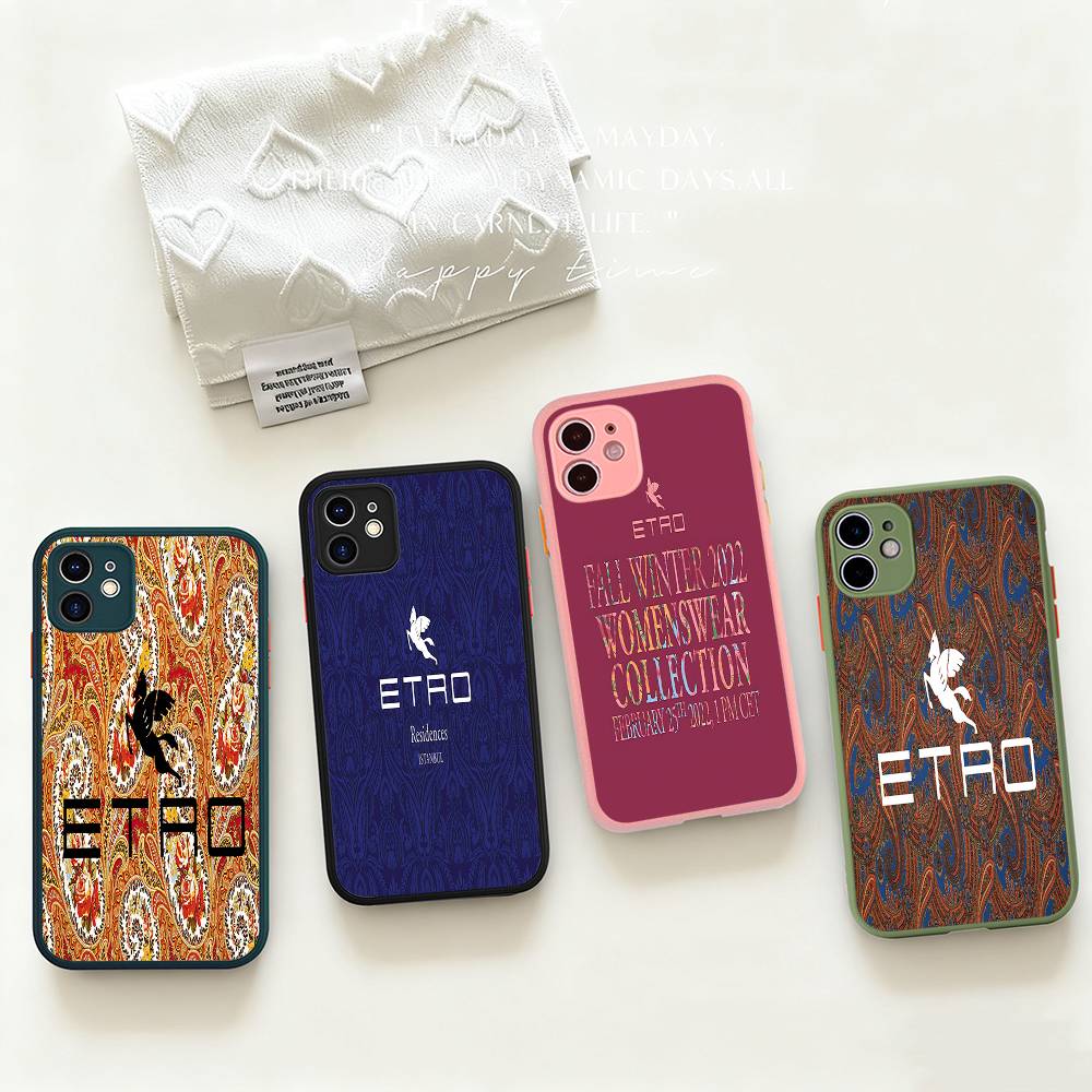 Classic Design E-Etro Matte Translucent Phone Case For Iphone 16 ProMax 15 14 13 12 11 X XS PRO Plus