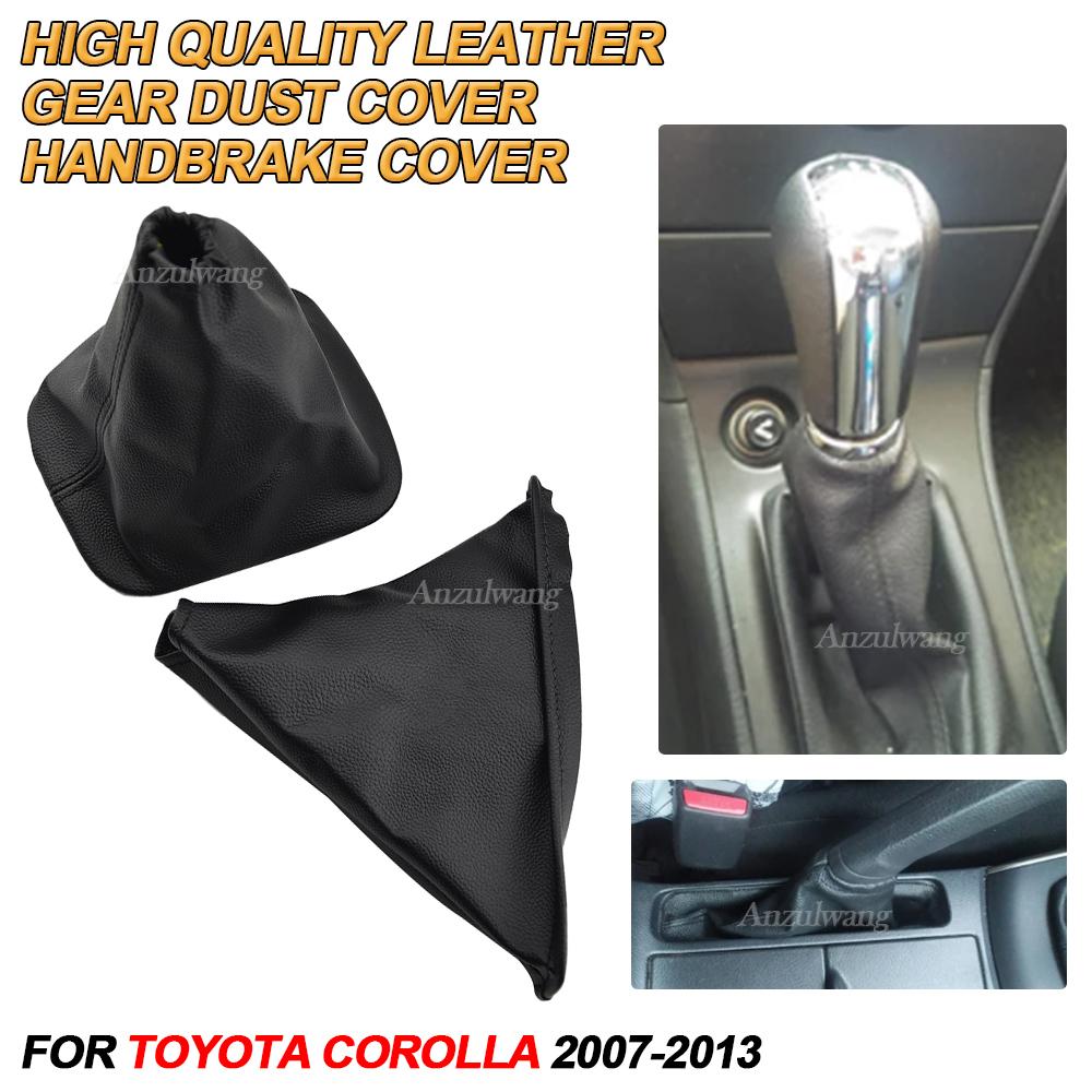 PU Leather Gear Stick Shift Gaiter Boot Dust Cover Collar Car Accessories For Toyota Corolla 2007 2008 2009 2010 2011 2012 2013