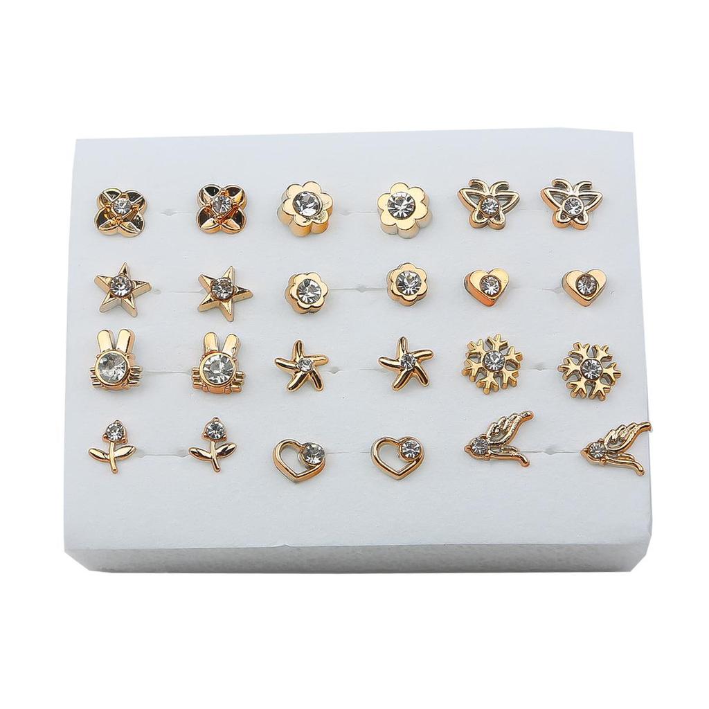 12Pairs Shiny Earring Stud Set Earring For Women Girl Earrings Jewelry