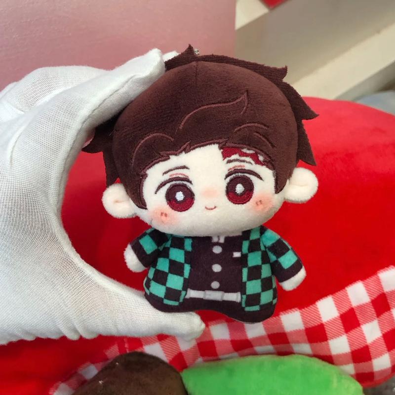 10cm Anime Demon Slayer Kimetsu No Yaiba Plush Kamado Tanjiro Agatsuma Zenitsu Hashibira Inosuke Tomioka Giyuu Pendant Doll Toys