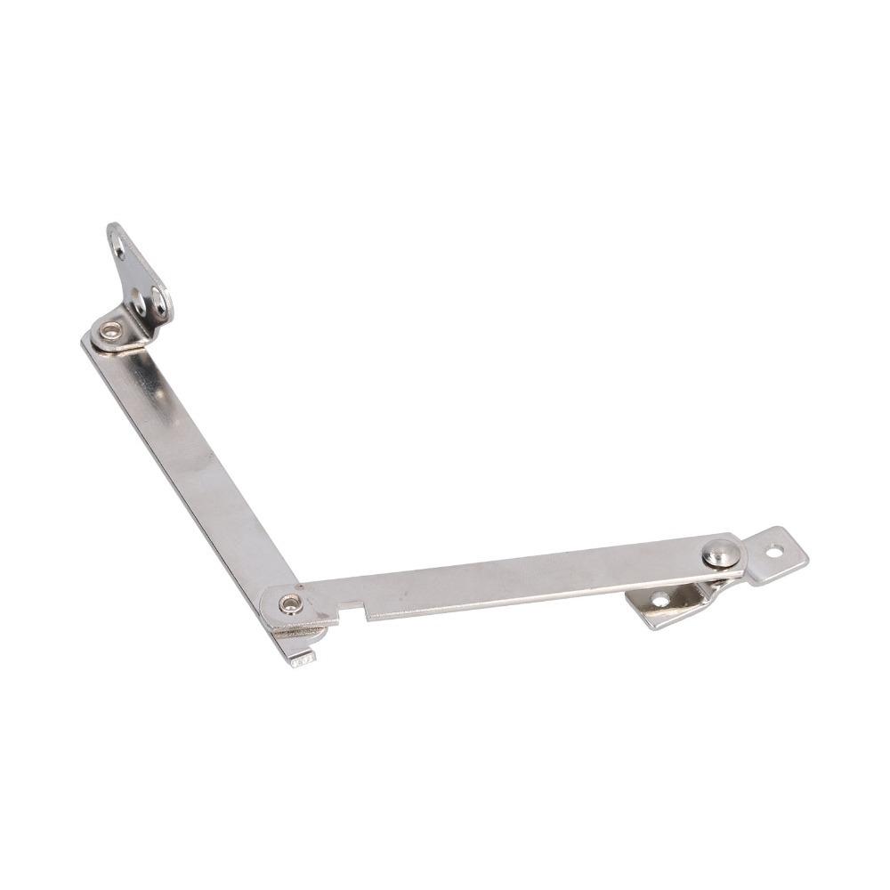 2pcs With Screws Lid Support Hinges Silver Door Stay Hinge Folding Support Hinges Wooden Boxes