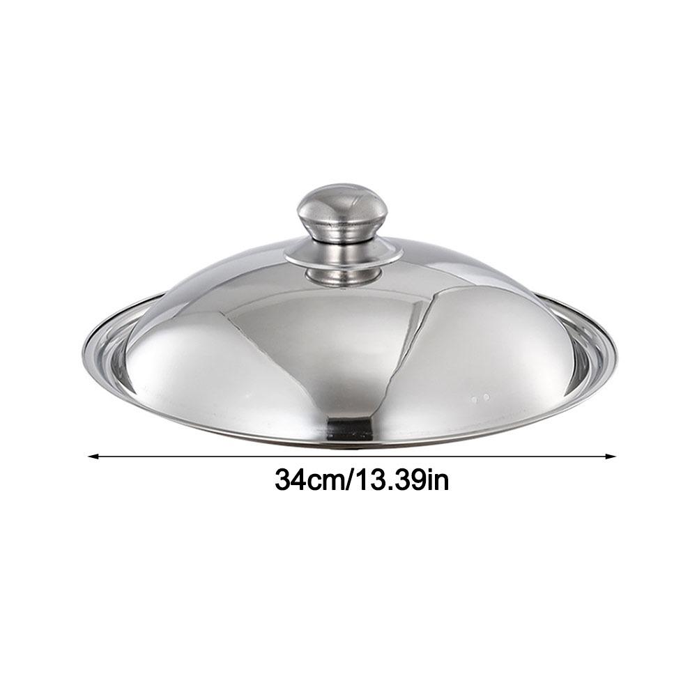 Stainless Steel Wok Pot Lid 28-42cm Kitchen Food Lid New Bowl Cover Restaurant Kitchenware