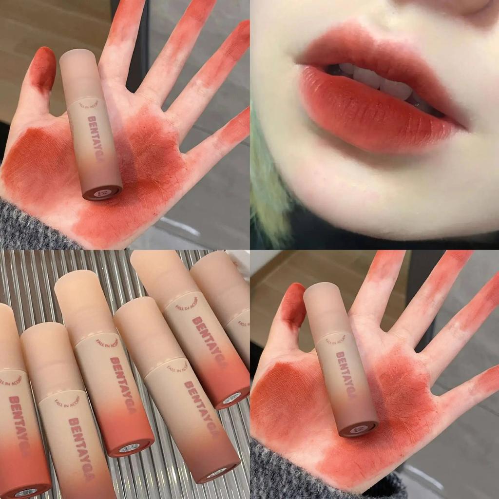 Rose Red Brown Stain Lip Gloss Waterproof Long-lasting Easy To Wear Velvet Lip Mud Autumn/Winter Ambience Korean Makeup Lip Tint
