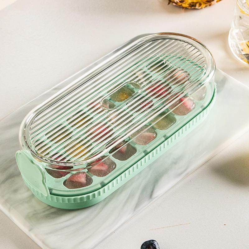 Форма для льда с крышкой, форма для приготовления льда, лоток для морозильной камеры, легко извлекаемый, кухонные аксессуары для напитков, виски, водки, текилы, коктейлей