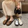 French Bag Head Half Slippers Women's Summer Wear 2025 New Flat Bottom One Pedal Lazy Pregnant Women Advanced Cool Slippers