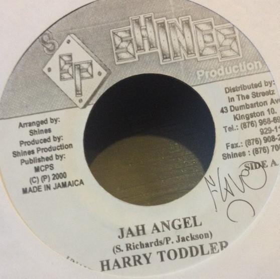 7-дюймовая пластинка HARRY TODDLER Jah Angel NONE Shines Producti 2000 Ямайка Регги Ска Даб Б/у