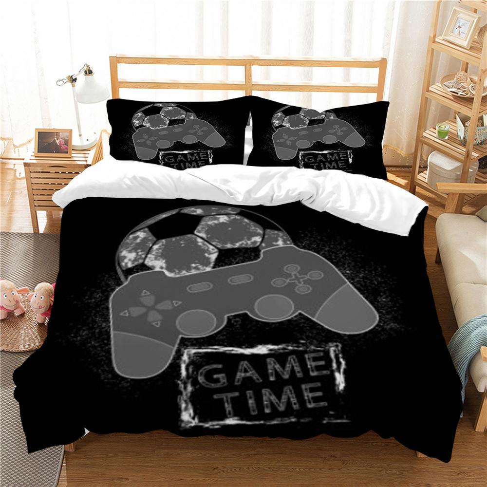 Duvet Cover Set Gamepad Printing Bedding Set Cartoon Pattern Home Setting Set Children Adult Single Twin Bedding Set