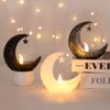 Eid Mubarak LED Candle Light Moon Star Ornaments 2024 Ramadan Kareem Home Decoration Eid Al Adha Gift Festival Party Supplies