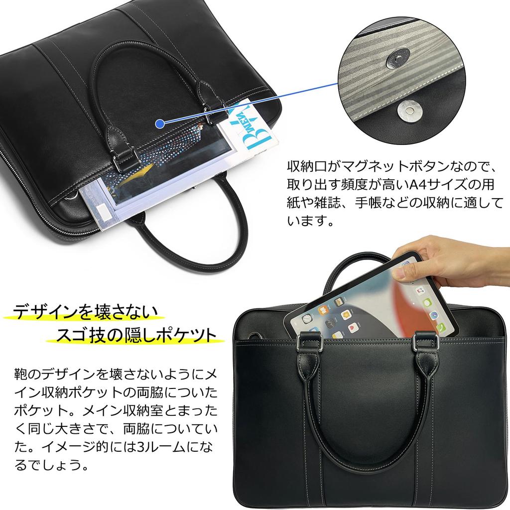 Мужская деловая сумка Achiyu из натуральной кожи, самоподдерживающаяся, 2-сторонняя, формата A4, большой вместимости, кожаный портфель, идеально подходит для поиска работы, деловых поездок,