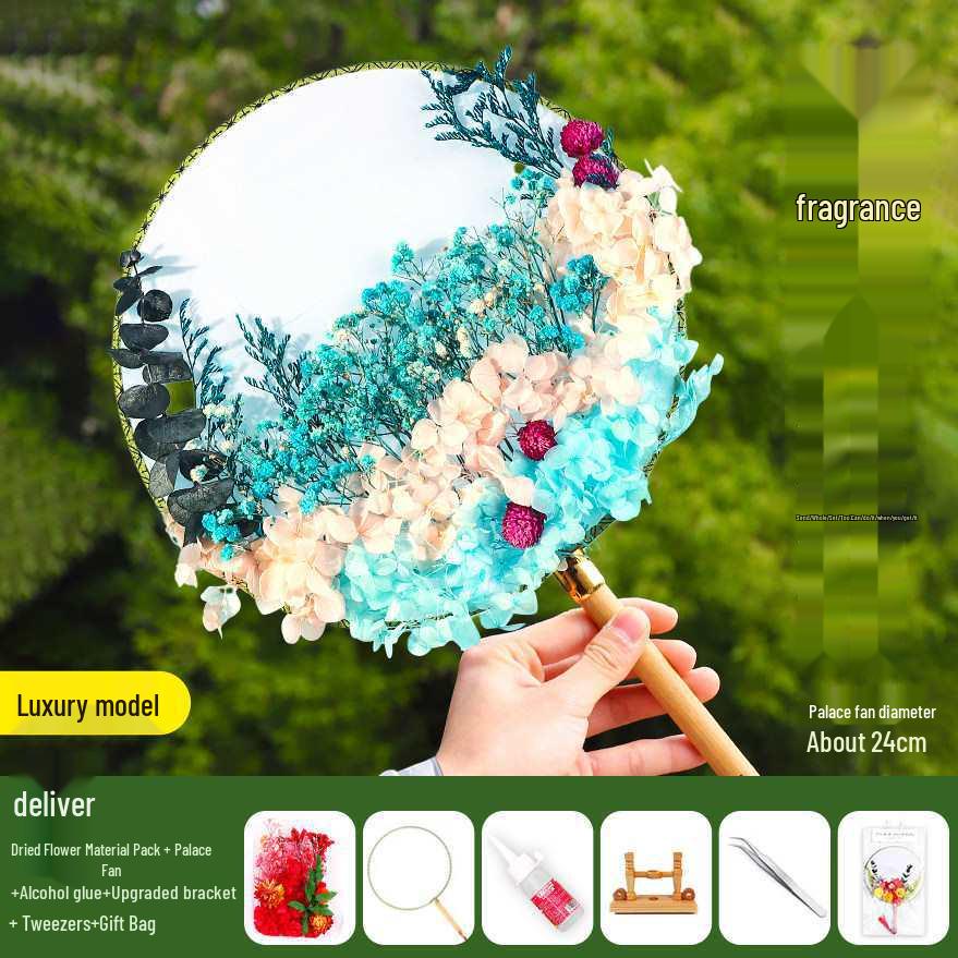 Dried Flower Fan DIY Kit for International Women's Day - Team Building & Handmade Gift