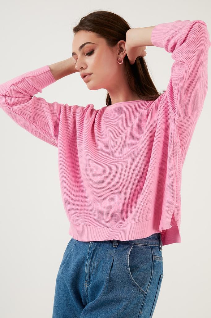 Women's Fashion Pullover Long Sleeve Sweaters Autumn and Winter Casual Knitted Top T-shirt One Size SL