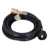 Fuel Gas Extension Hose 12ft with Pressure Gauge Leakage Detector Replacement for Tank BBQ Grill