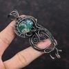 Copper Azurite Malachite Pendant Copper Wire Wrapped Gemstone Pendant Copper Jewelry Handmade Pendant Ethnic Jewelry Special Occasion Gift