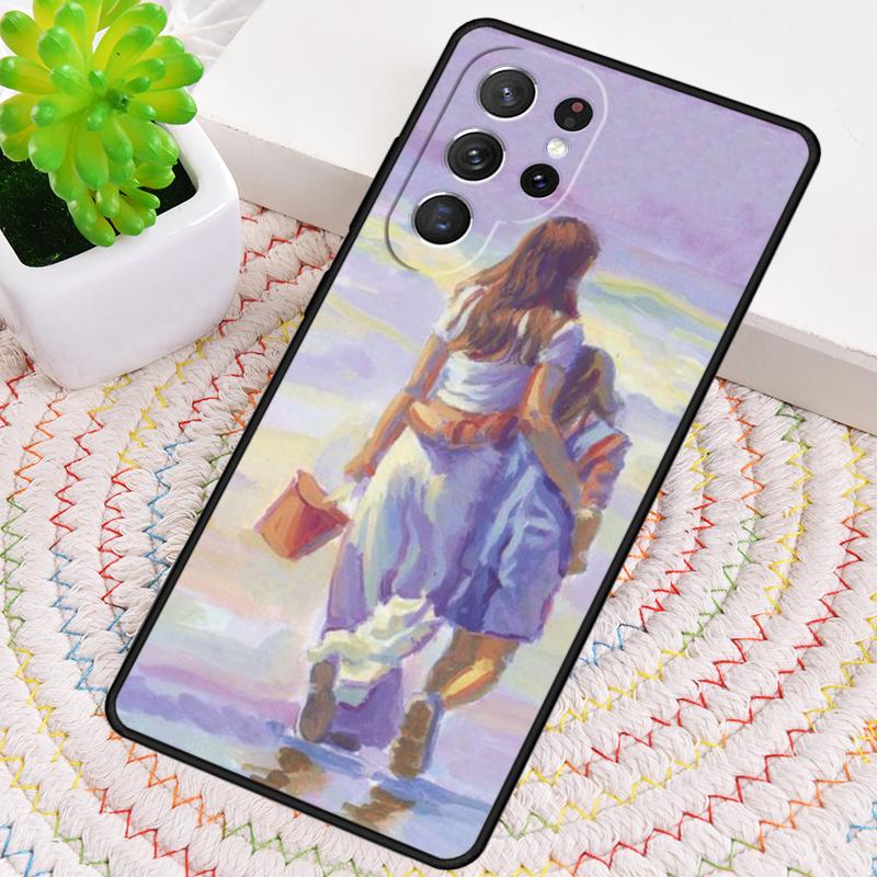 Супермама Девочка Мальчик Сын Дочь ТПУ Чехол для Телефона Для Samsung Galaxy note 10 pro S26 S25 S24 S23 S22 Ultra Plus S21 FE S20 Чехол