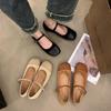 Flat Single Shoes Women's Spring and Fall Soft Bottom Mary Jane Shoes Retro Gentle Wind Shoes Soybean Shoes
