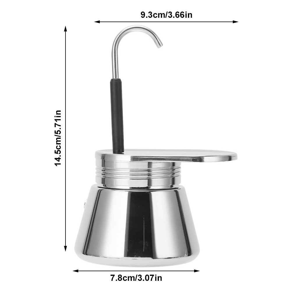 304 Thickened Steel Espresso Maker Coffee Pot Stovetop Espresso Maker Outdoor Portable Use