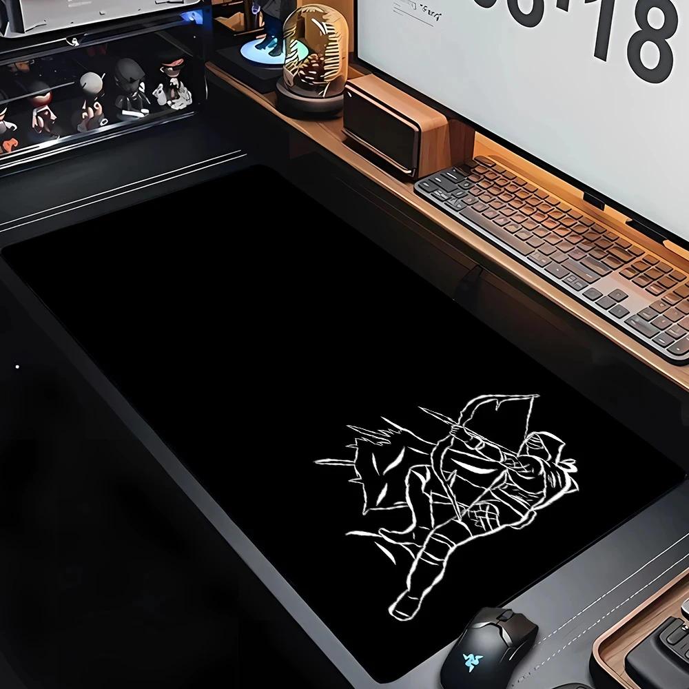 Black Samurai Mouse Pad Large Computer Office Game Table Mats New XXL 90x40cm Rubber Non-slip Gaming Keyboard Mat Long Desk Pads