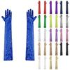 Womens Shiny Sequin Mesh Long Gloves Elbow Length Vintage Long Gloves for Opera Evening