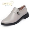 Fashion AIYUQI Women's Commuter Shoes 2024 New Spring Genuine Leather Shoes Women's Large Size Non-slip Women's Shoes