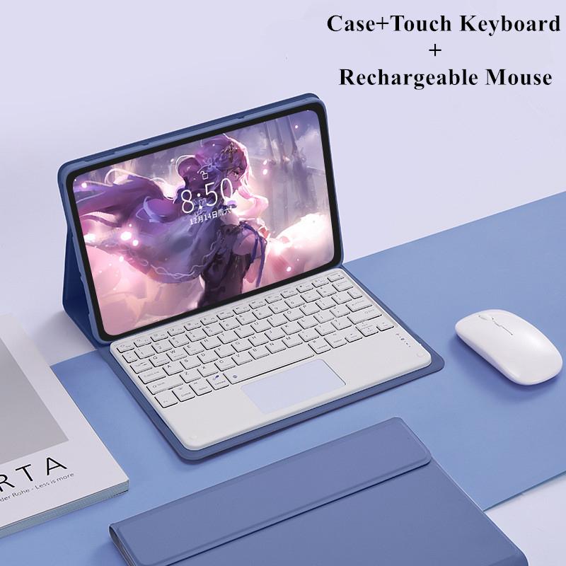 Кожаный чехол с Bluetooth-клавиатурой для Xiaomi Pad 5 6 Pro Redmi Pad SE 11 дюймов 2023 10,6, беспроводная клавиатура и мышь, силиконовый противоударный защитный чехол