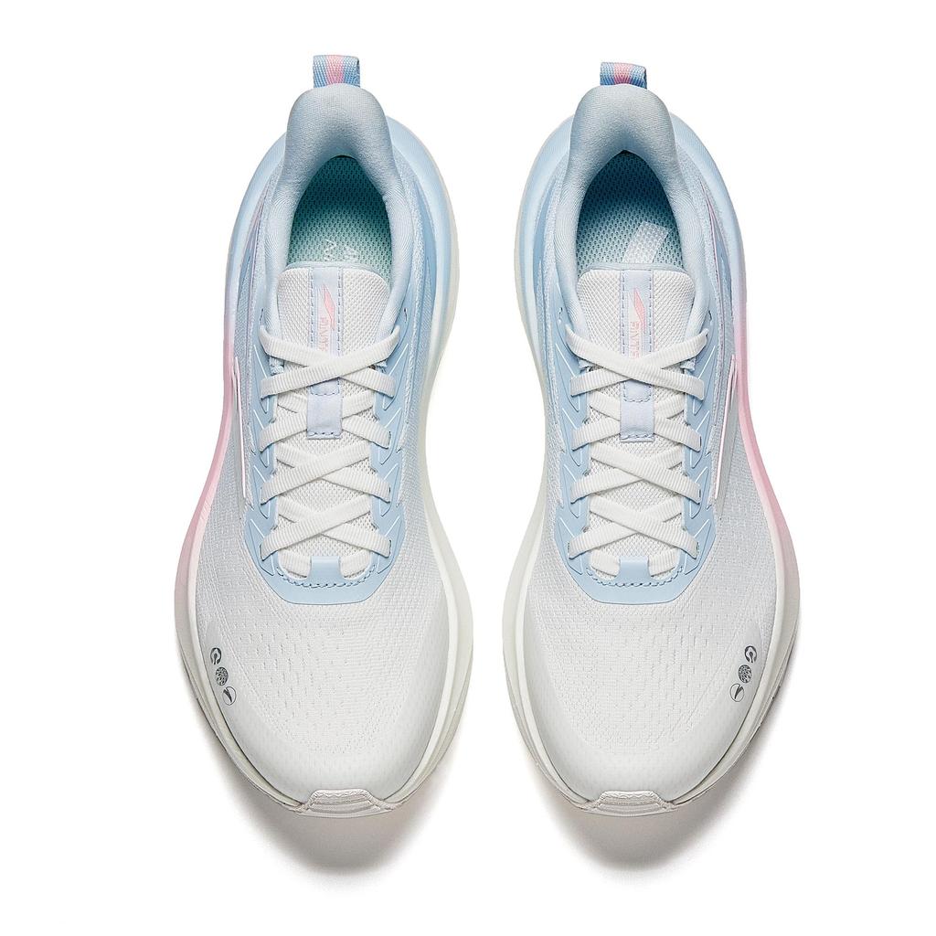 Anta Женские профессиональные беговые кроссовки с амортизацией Off White Светло-голубой Розовый 122515582-4
