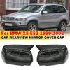 Для BMW X5 E53 1999-2006 Наклейка на автомобиль Крышка бокового зеркала заднего вида Накладка крыла Внешняя дверь Задняя крышка зеркала заднего вида Отделка Вид карбонового волокна АБС-пластик