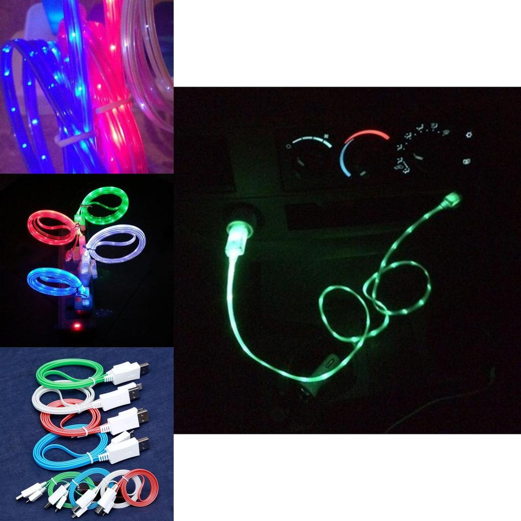 Led Usb Light Sync Data Charger Cable For Ipad Iphone 5678x And